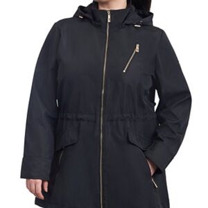 NWT MICHAEL Michael Kors Women's Plus Size Hooded Water-Resistant Anorak Coat 1X